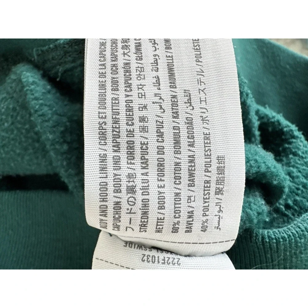 Abercrombie Kids‎ Zip Up Hoodie 5/6 Boys Girls Green Tie Dye Patch Logo Outdoor